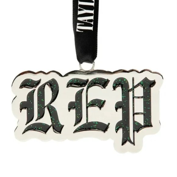 Taylor Swift Other - Taylor Swift Holiday Collection Reputation Rep Logo Black Glitter Ornament NEW